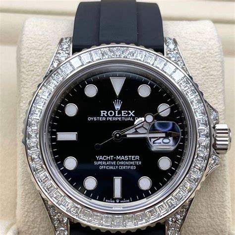 rolex yacht master diamond bezel.